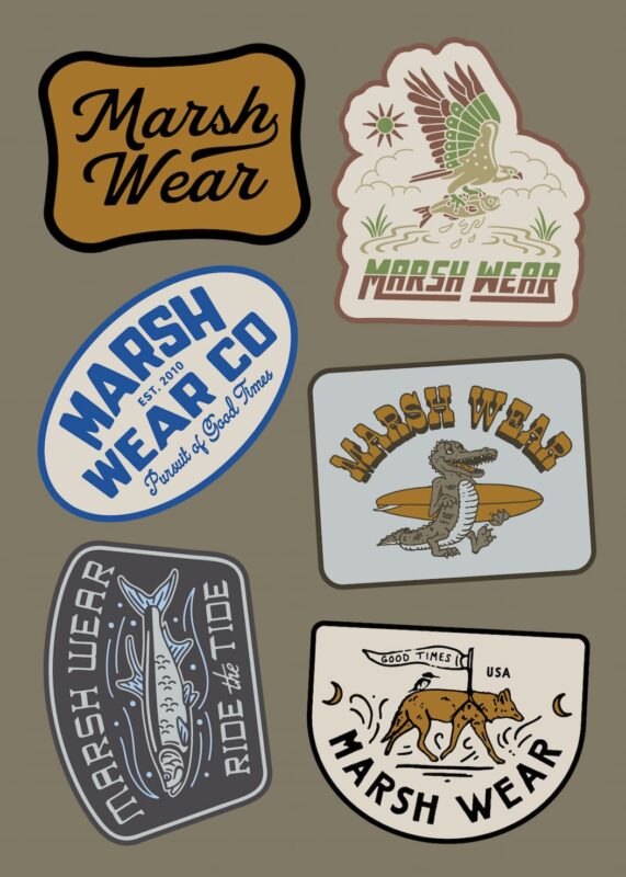 Free Marsh Wear Sticker Sheet via S.A.S.E.