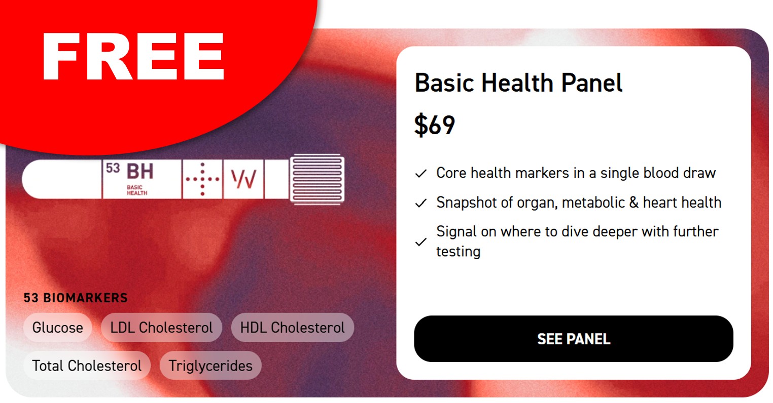 FREE WHOOP Basic Health Blood Panel ($69 Value)