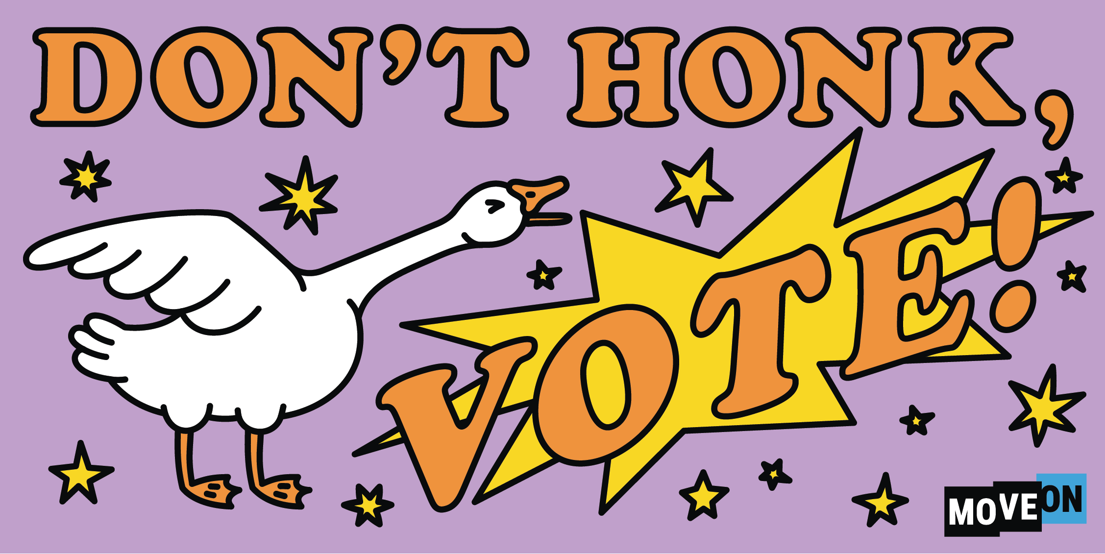 Free “Don’t Honk, Vote!” Sticker