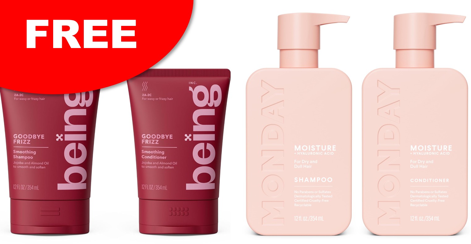 FREE MONDAY or BEING Shampoo & Conditioner
