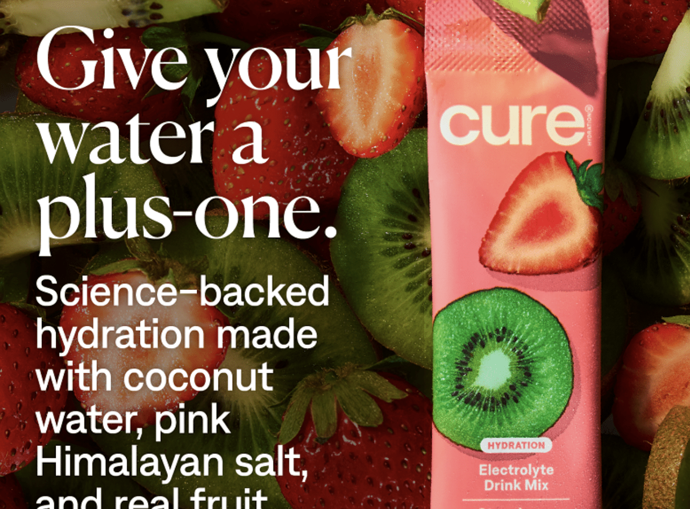 FREE Cure Hydration Strawberry Kiwi Drink Mix Sample