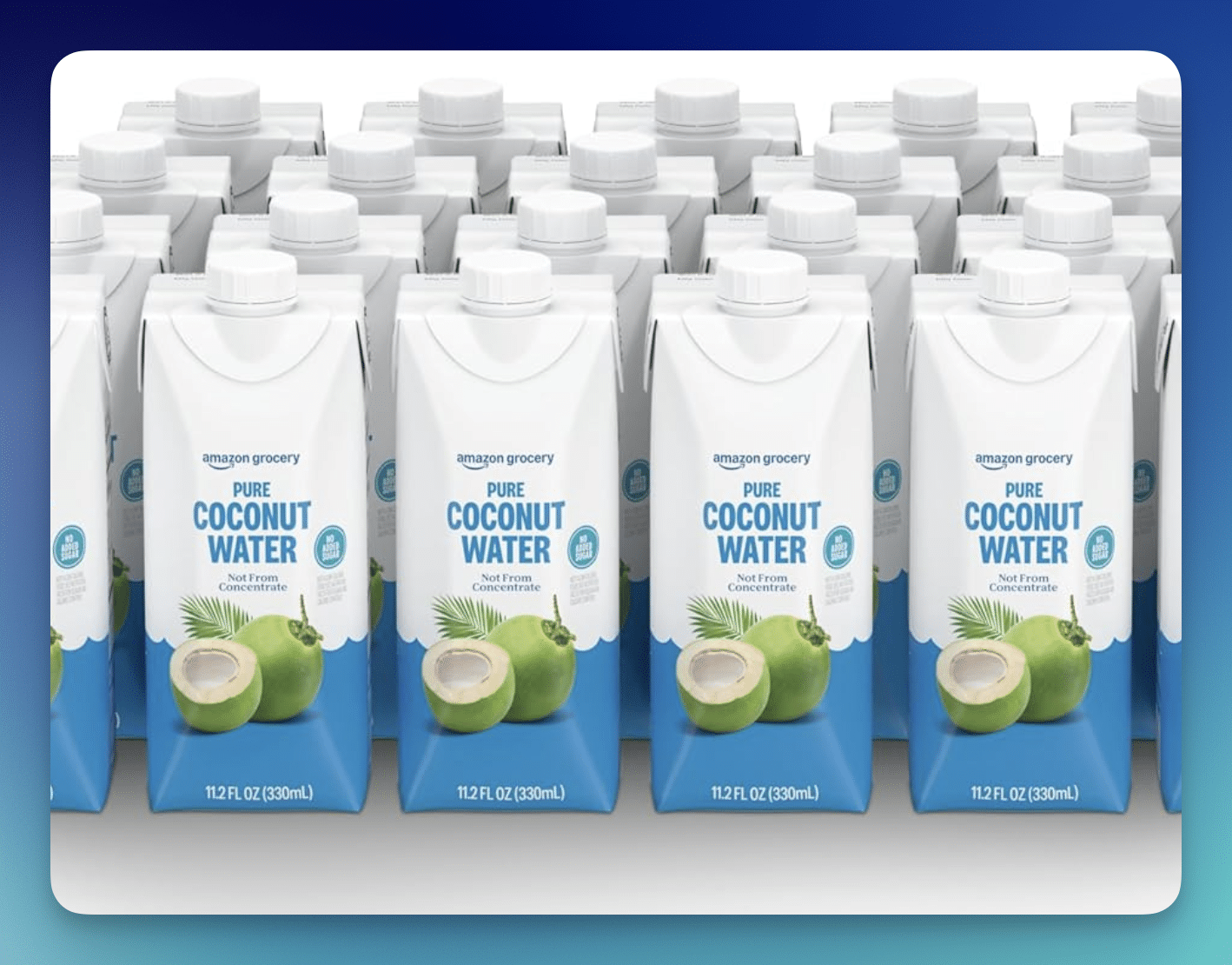 Amazon: Amazon Grocery Coconut Water 24-Count – Only $17.96