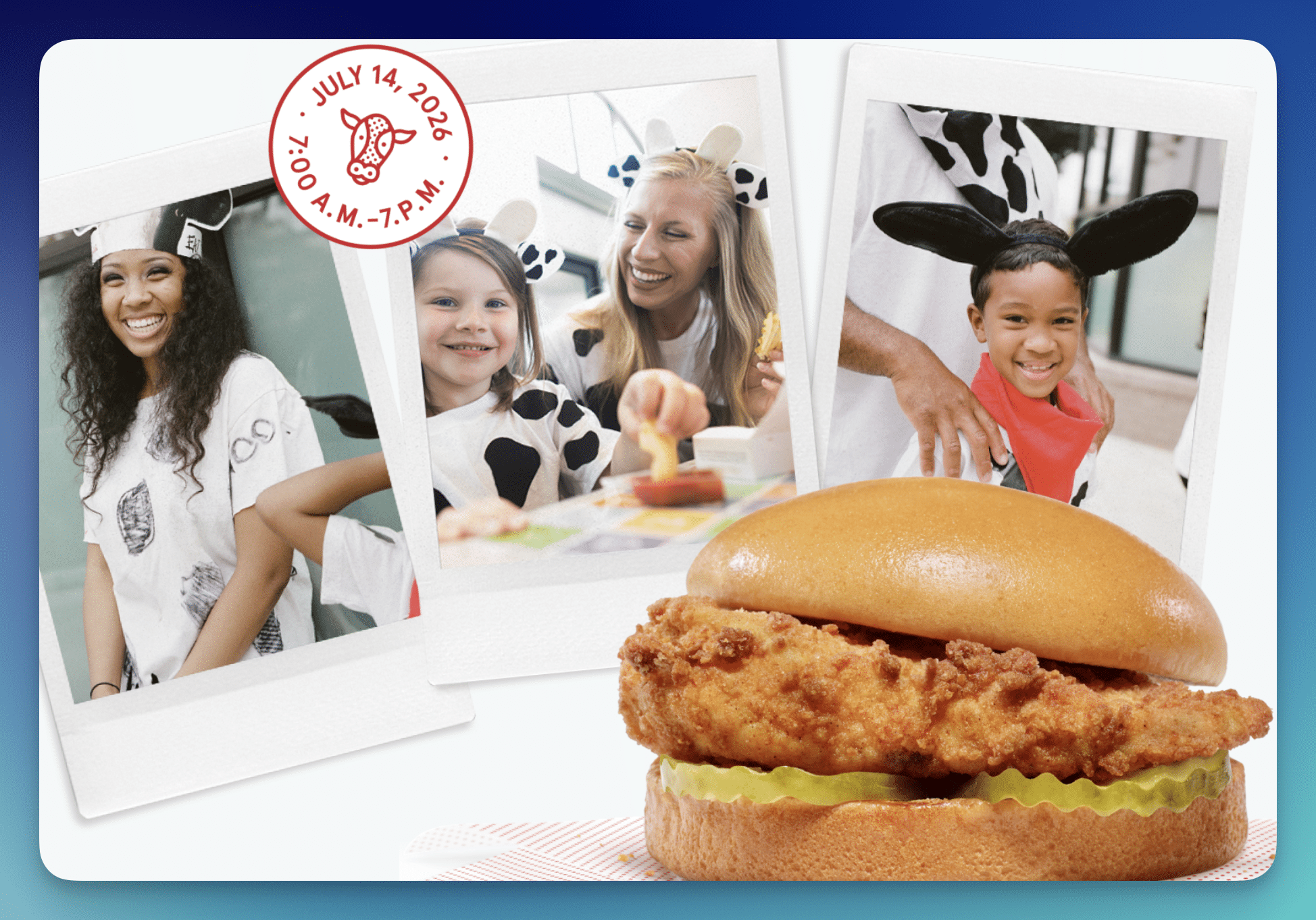 Chick-fil-A: Free Entrée on Cow Appreciation Day (July 14th)