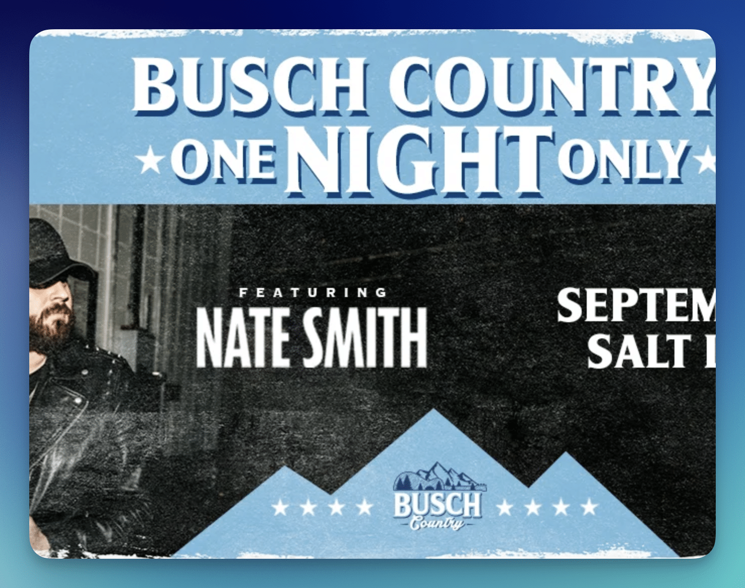 Busch “Country One Night Only” Sweepstakes (100 Winners)