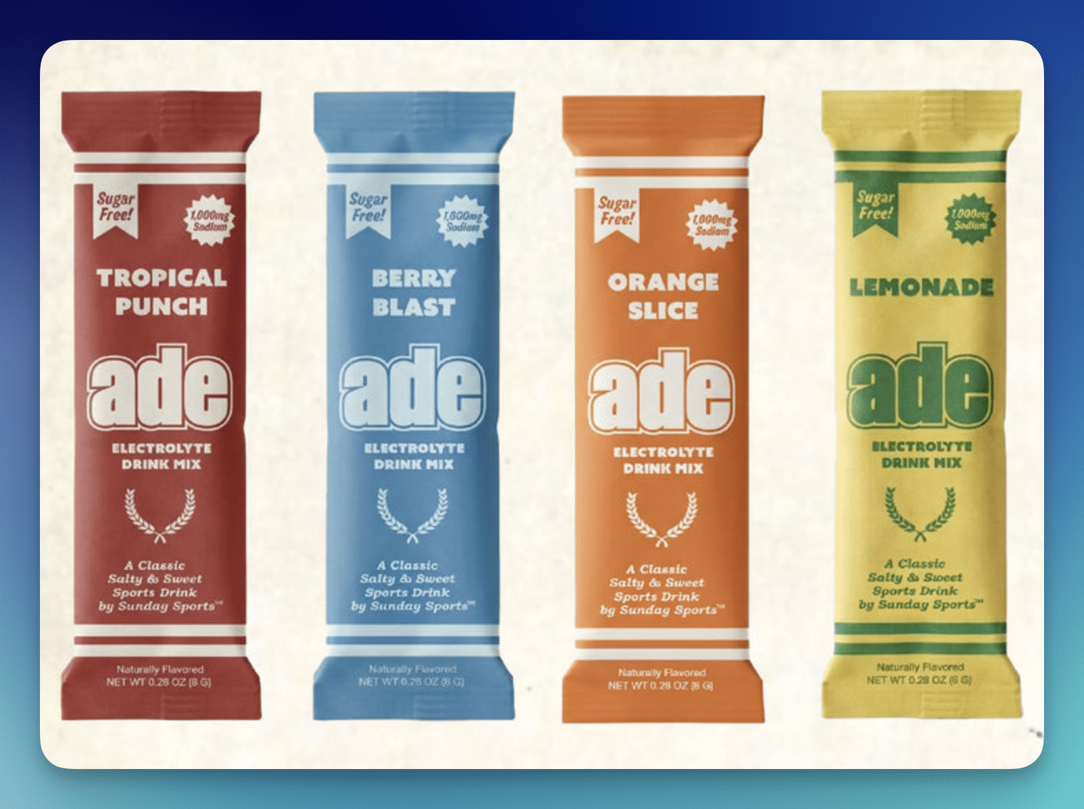 FREE Sunday Sports 4-Stick Electrolyte Sample Pack