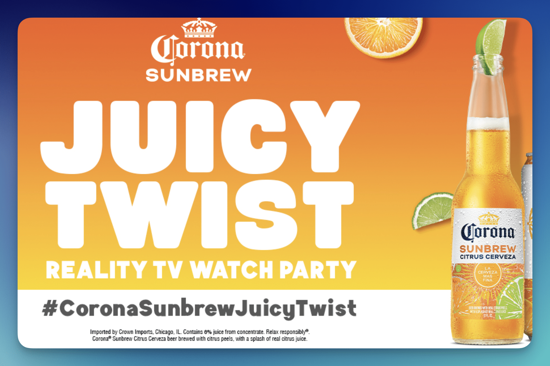 Possible FREE Corona Sunbrew Juicy Twist Party Kit