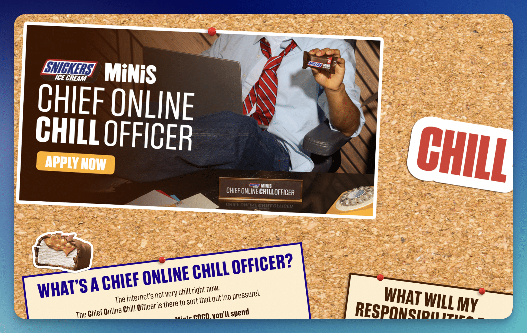 Snickers: Apply to Be the Ice Cream Minis Officer