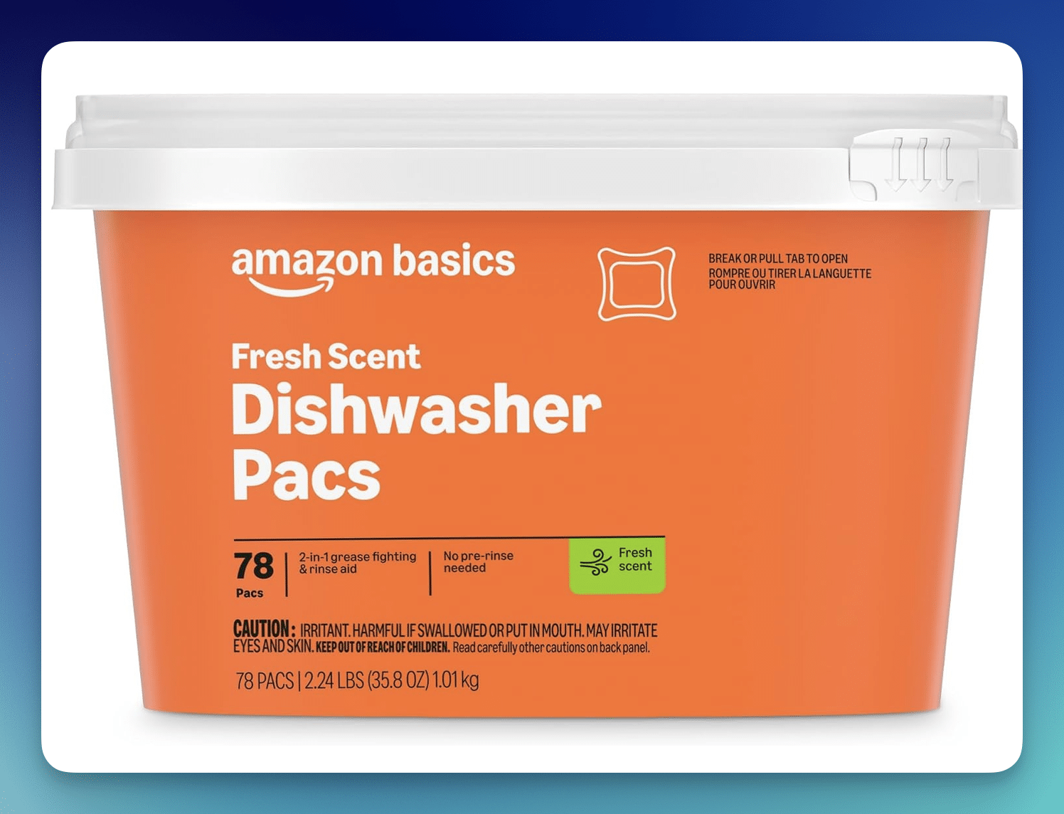 Amazon: Amazon Dishwasher Detergent 78-Count – Only $7.92