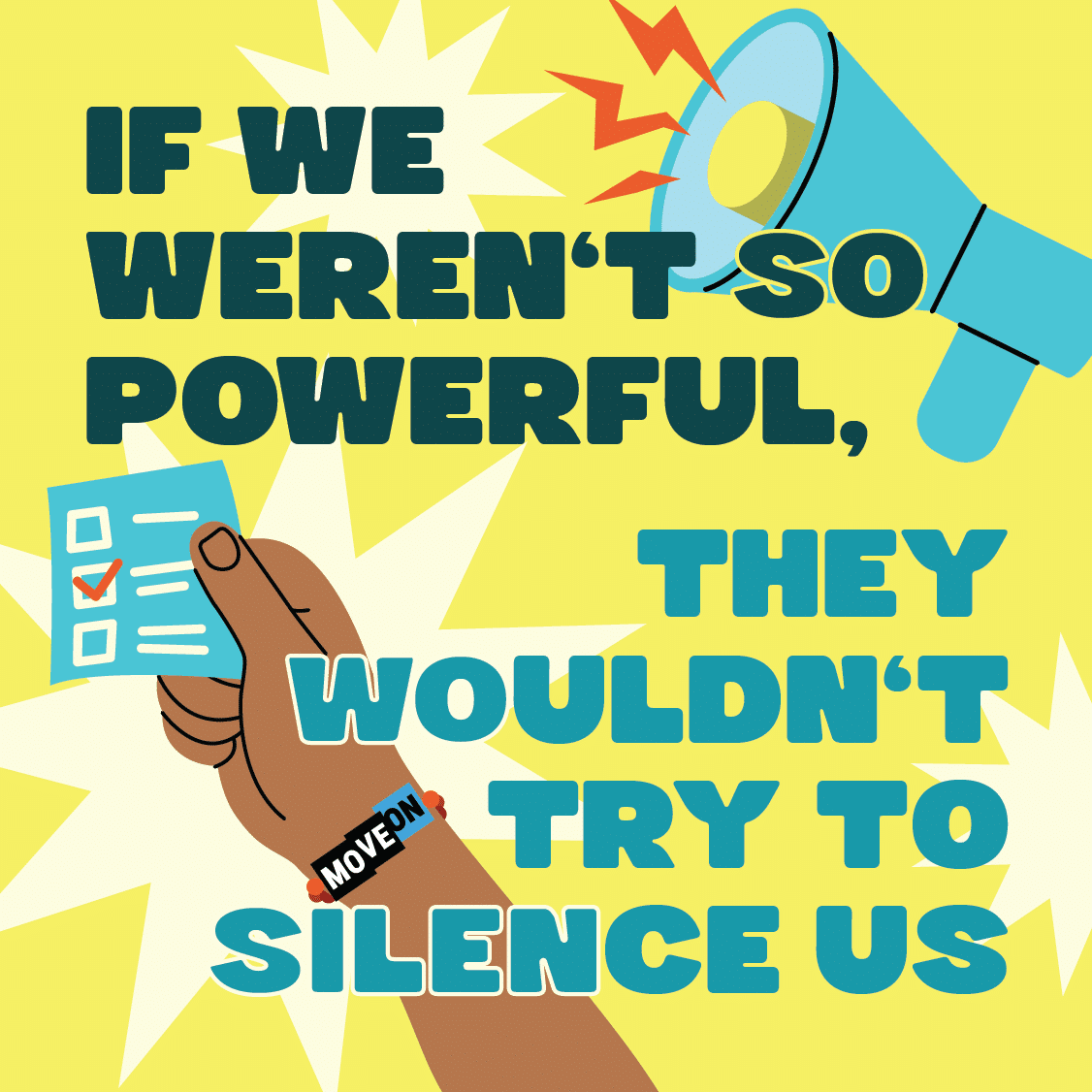 Free “We’re Powerful” Sticker