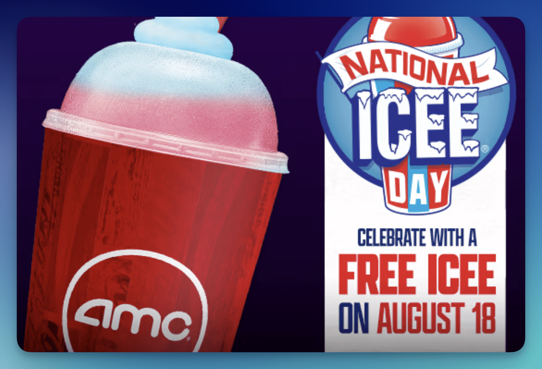 AMC Theaters: FREE Small ICEE (August 18)
